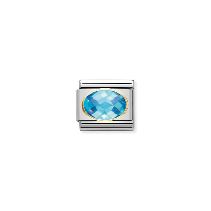 Nomination Italy Classic Link Cubic Light Blue Stone Charm
