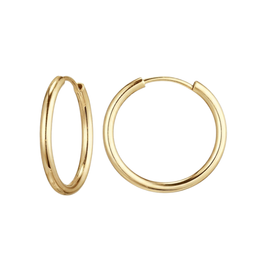 Casablanca Yellow Gold Plated Hoop Earrings