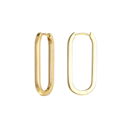 Casablanca Yellow Gold Plated U-Hoop Earrings