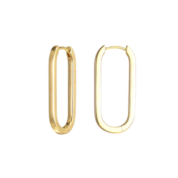Casablanca Yellow Gold Plated U-Hoop Earrings