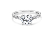 14kt White Gold 2.00ct Round Lab Grown Diamond Engagement Ring
