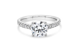 14kt White Gold 2.00ct Round Lab Grown Diamond Engagement Ring