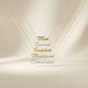 18k Yellow Gold Plated Luxe Name Necklace SN020G