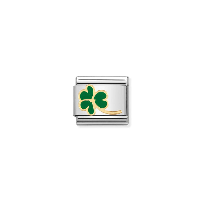 Nomination Italy Classic Link Green Clover Charm