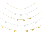 Classic Yellow Gold Plated Silver Spaced Letter Necklace SS25N004C