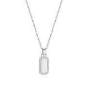 Elle Sterling Silver Allure CZ Necklace