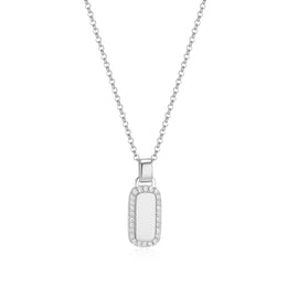 Elle Sterling Silver Allure CZ Necklace
