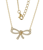 Casablanca Yellow Gold Plated Classic Bow Necklace