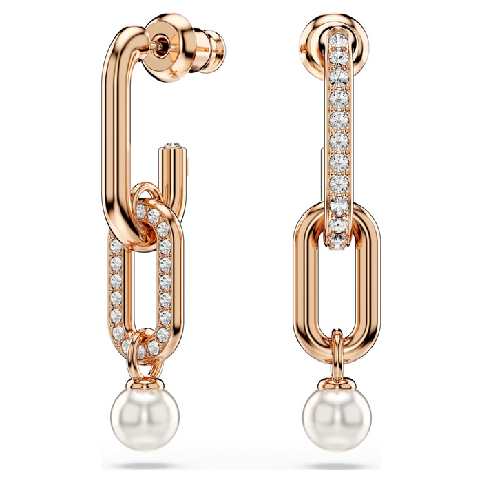 Swarovski Constella Drop Earrings: Rose Gold Tone