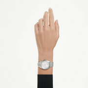 Swarovski Swiss Made, Silver Tone, Stainless Steel Matrix Date Watch