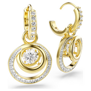 Swarovski Hyperbola Yellow Gold-Tone Circular Drop Earrings