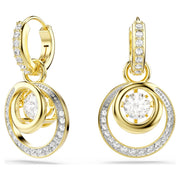 Swarovski Hyperbola Yellow Gold-Tone Circular Drop Earrings