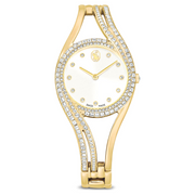 Swarovski Swiss Made, Yellow Gold Tone Hyperbola Bangle Watch