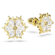 Swarovski Magic Yellow Gold Tone Snowflake Stud Earrings