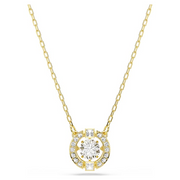 Swarovski Una Angelic Dancing Stone Yellow Gold Tone Pendant Necklace