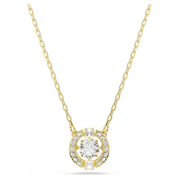 Swarovski Una Angelic Dancing Stone Yellow Gold Tone Pendant Necklace