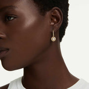 Swarovski Yellow Gold Tone Una Angelic Drop Earrings