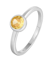 Casablanca Sterling Silver Bezel-Set CZ Birthstone Ring