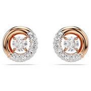 Swarovski Dextera Rose Tone Crystal Stud Earrings