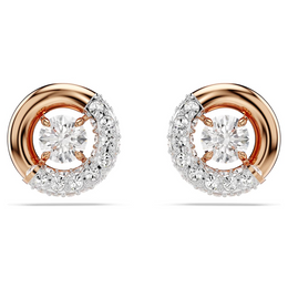 Swarovski Dextera Rose Tone Crystal Stud Earrings