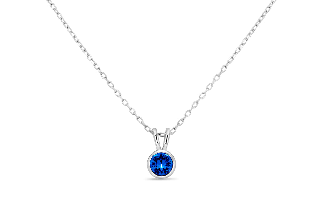 Casablanca Sapphire Crystal Round Necklace