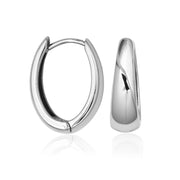 Steelx Stainless Steel Oval Hoop Earrings