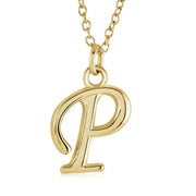 Italgem Stainless Steel Cursive Letter Necklace (Choose Your Initial)