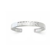 Rhodium Plated Silver CharmMark ModuType Cuff SS25B001R