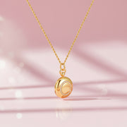 18K Yellow Gold Plated Luna Halo Whisper Locket SN006G