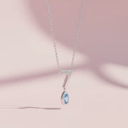 Custom Sterling Silver Number Birthstone Necklace