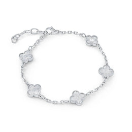 Italgem Veloria Mini Stainless Steel 9MM Lucky Clover 2.2MM Oval Link 6.5+1