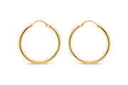 Casablanca Yellow Gold Plated Sterling Silver Sleeper Hoop Earrings