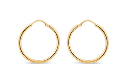 Casablanca Yellow Gold Plated Sterling Silver Sleeper Hoop Earrings