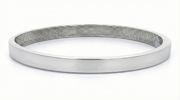 Casablanca Sterling Silver Smooth Hinged Bangle Bracelet
