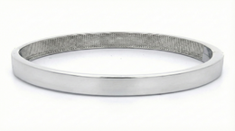 Casablanca Sterling Silver Smooth Hinged Bangle Bracelet