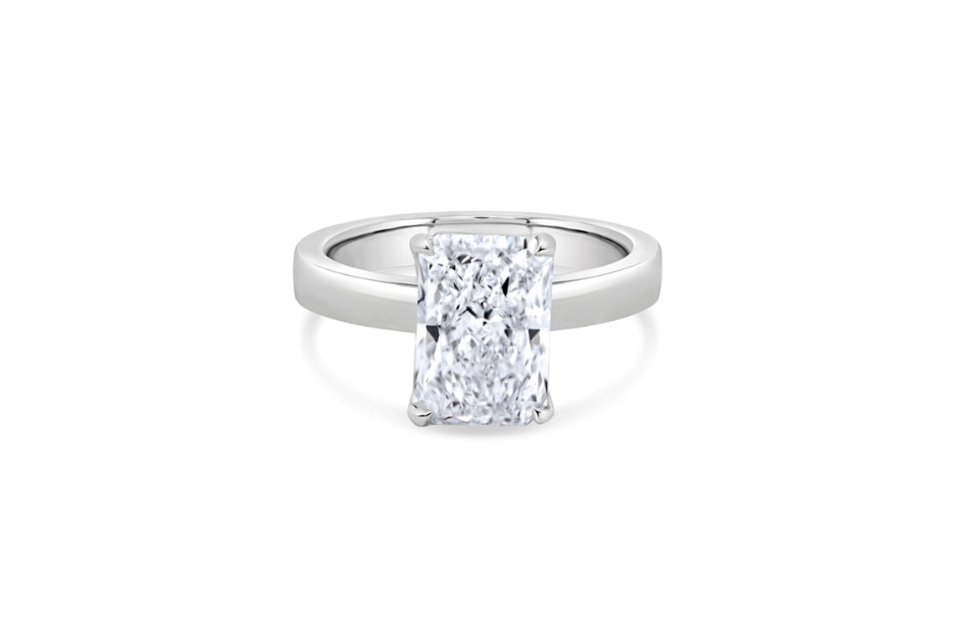 3.05CT Lab Grown Radiant Cut Engagement Ring