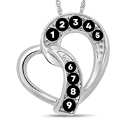 Casablanca Personalized Knotted Heart Family Birthstone Necklace