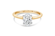 14KT Yellow Gold 1.53CT Lab Grown Oval Diamond Engagement Ring