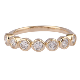0.70CTW Lab Grown Diamond 7 Stone Wedding Band