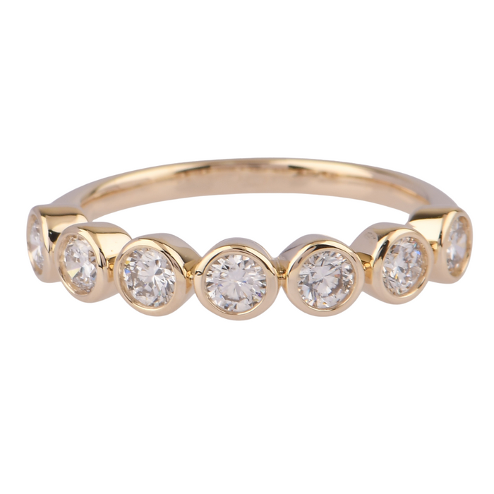 0.70CTW Lab Grown Diamond 7 Stone Wedding Band