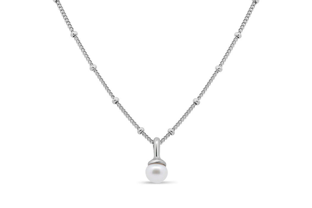 Casablanca Silver & Pearl Necklace