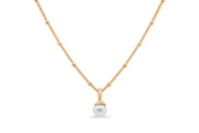 Casablanca Gold Plated Pearl Necklace