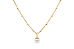 Casablanca Gold Plated Pearl Necklace