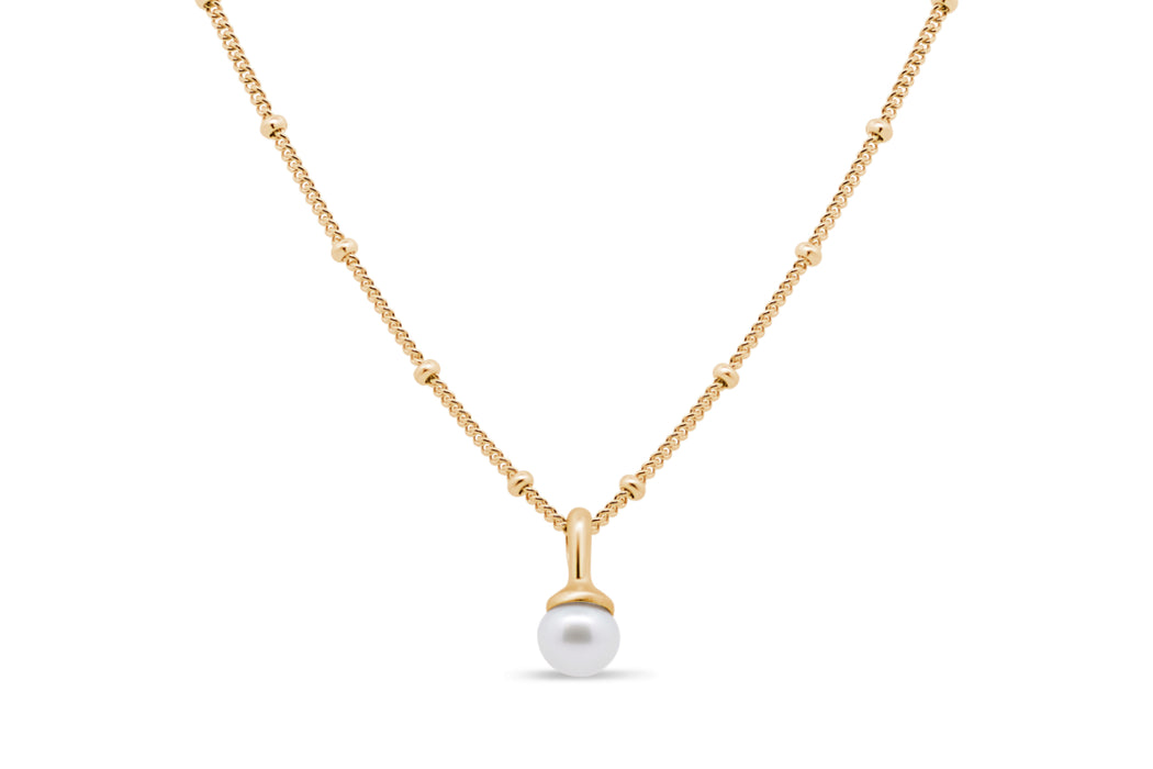Casablanca Gold Plated Pearl Necklace