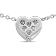 Casablanca CZ & Heart Sterling Silver Double Necklace