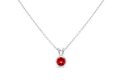 Casablanca Ruby Crystal Round Necklace