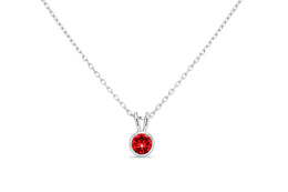 Casablanca Ruby Crystal Round Necklace