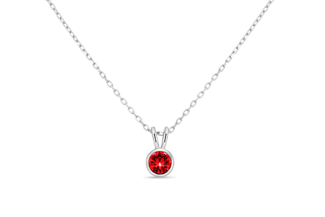 Casablanca Ruby Crystal Round Necklace