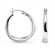 Elle Sterling Silver Hoop Earrings