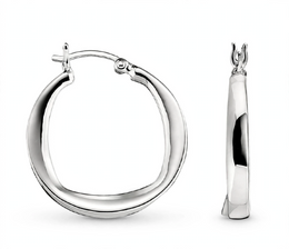 Elle Sterling Silver Hoop Earrings